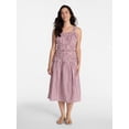 thumbnail image 1 of Time and Tru Women's and Women's Plus Sleeveless Smocked Peasant Midi Dress, Sizes XS-4X, 1 of 5