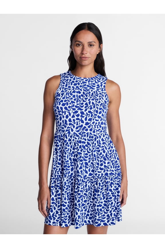 Women's and Women's Plus Sleeveless Tiered Mini Dress, Sizes XS-4X