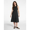 thumbnail image 1 of Time and Tru Women's Cotton Sleeveless Tiered Midi Dress, Sizes XS-XXXL, 1 of 5