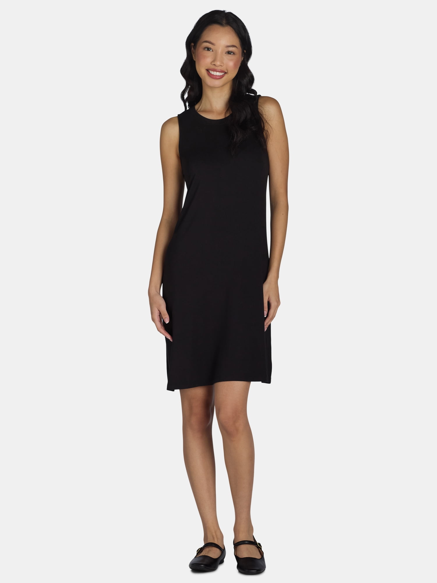 Women's Sleeveless Knit Swing Dress, Sizes XS-XXXL