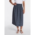 thumbnail image 1 of Time and Tru Women's Smocked Skirt, Sizes XS-XXXL, 1 of 6