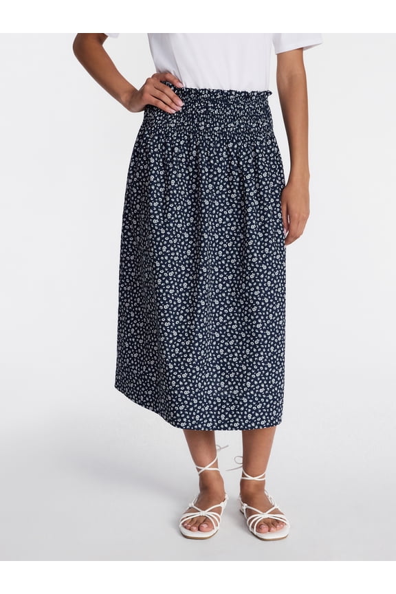 Women's Smocked Skirt, Sizes XS-XXXL