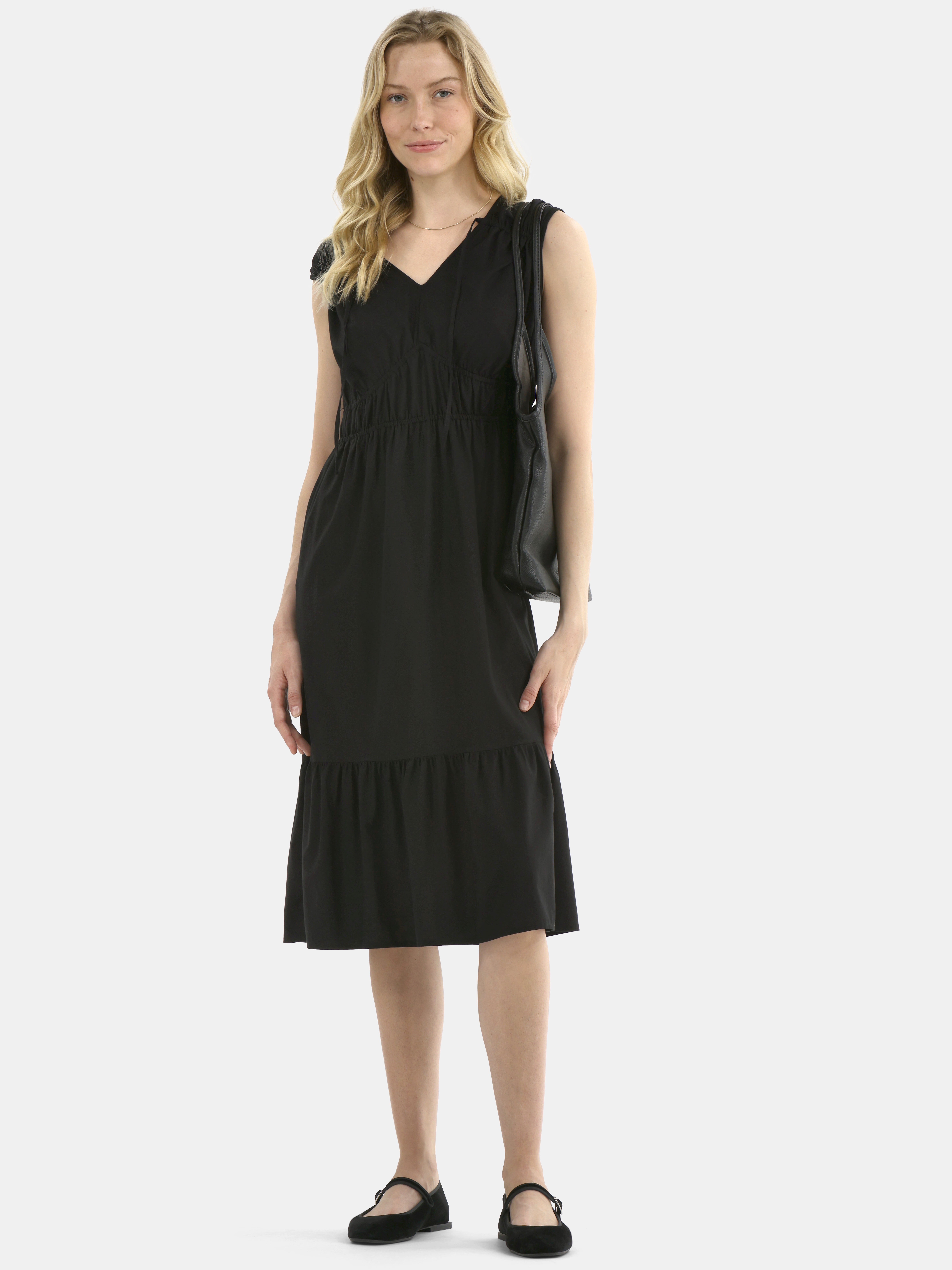 Time and Tru Women's V-Neck Midi Dress, Sizes XS-XXXL