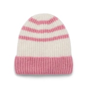 Time and Tru Womens Sporty Stripe Beanie, One Size Fits Most, Pink Combo