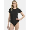 thumbnail image 1 of Time and Tru Women's Smoothing Bodysuit with Short Sleeves, Sizes XS-XXXL, 1 of 5