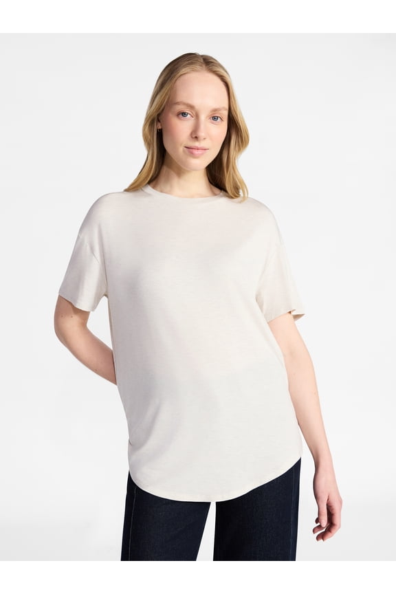 Women's Tunic Tee with Short Sleeves, Sizes XS-XXXL