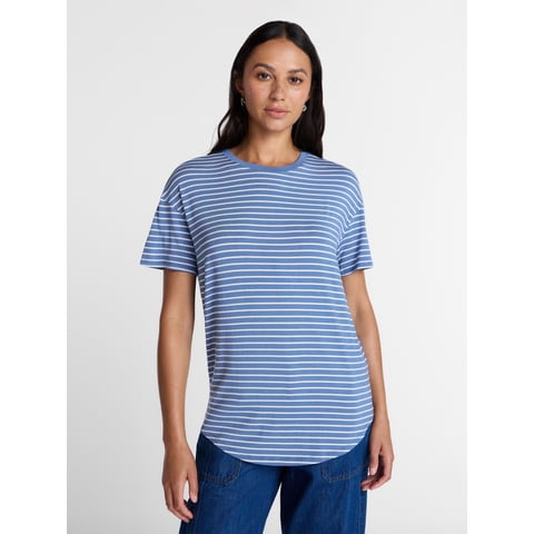 Women's Tunic Tee with Short Sleeves, Sizes XS-XXXL
