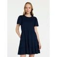 thumbnail image 1 of Time and Tru Women's and Women’s Plus Cotton Swing Dress with Short Sleeves, Sizes XS-4X, 1 of 6