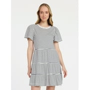 Women's and Women’s Plus Cotton Swing Dress with Short Sleeves, Sizes XS-4X