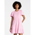 thumbnail image 1 of Time and Tru Women's and Women’s Plus Cotton Swing Dress with Short Sleeves, Sizes XS-4X, 1 of 6