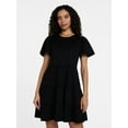 thumbnail image 1 of Time and Tru Women's and Women’s Plus Cotton Swing Dress with Short Sleeves, Sizes XS-4X, 1 of 6