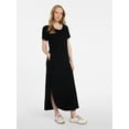 thumbnail image 1 of Time and Tru Women's T-Shirt Maxi Dress with Short Sleeves, Sizes XS-XXXL, 1 of 3