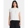 thumbnail image 1 of Time and Tru Women's Pintuck Blouse with Short Sleeves, Sizes XS-XXXL, 1 of 5