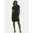 thumbnail image 1 of Time and Tru Women's Rib Swing Dress with Short Sleeves, XS-XXXL, 1 of 4
