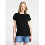 Time and Tru Women's Slub Crewneck Short Sleeve Tee, Sizes XS-XXXL