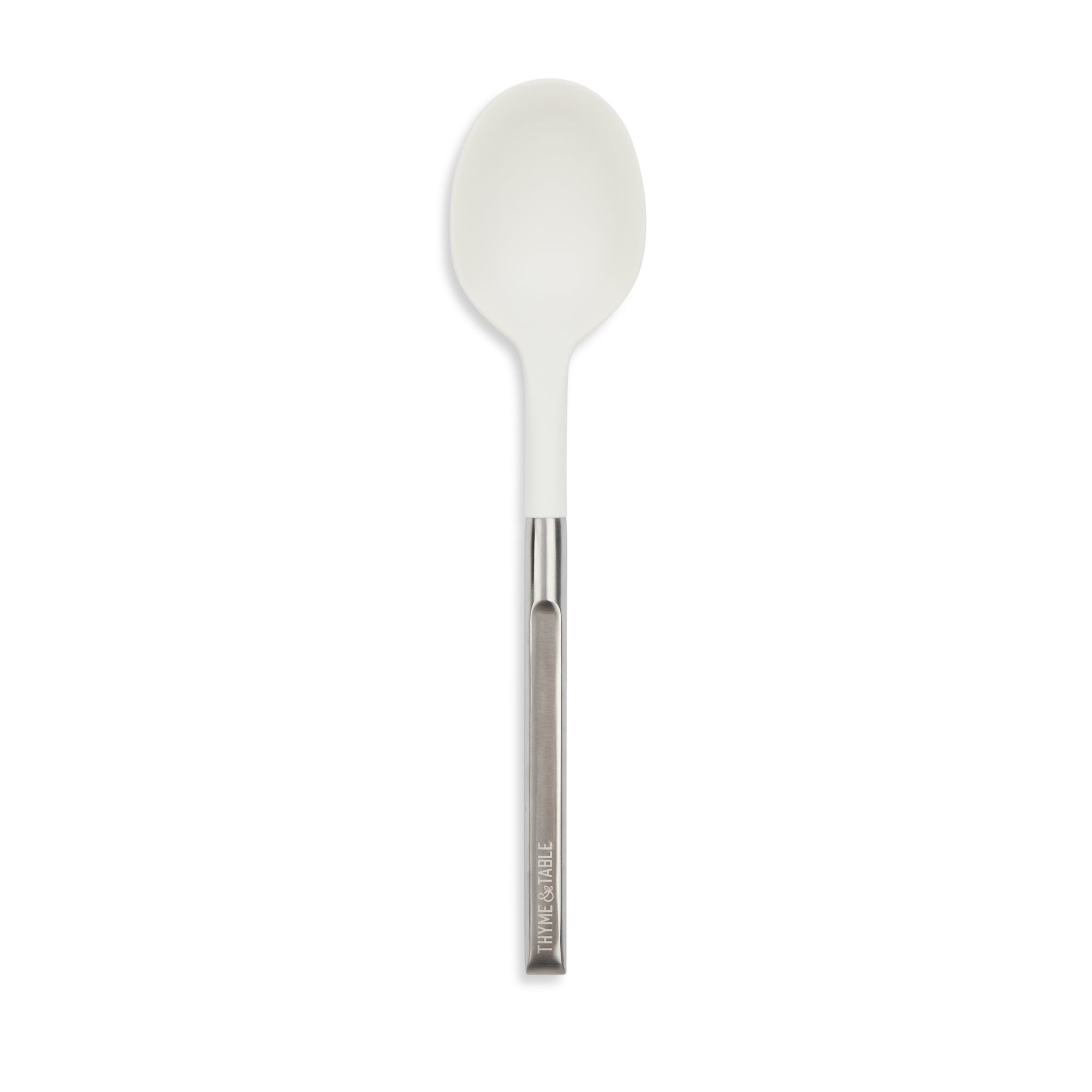 Thyme & Table Supreme Series Spoon, White Silicone Head with Stainless Steel Handle