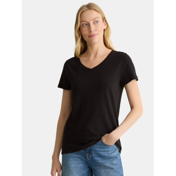 Black V Neck T-shirts