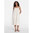thumbnail image 1 of Time and Tru Women's Sleeveless Double Cloth Cotton Midi Dress, Sizes XS-XXXL, 1 of 5
