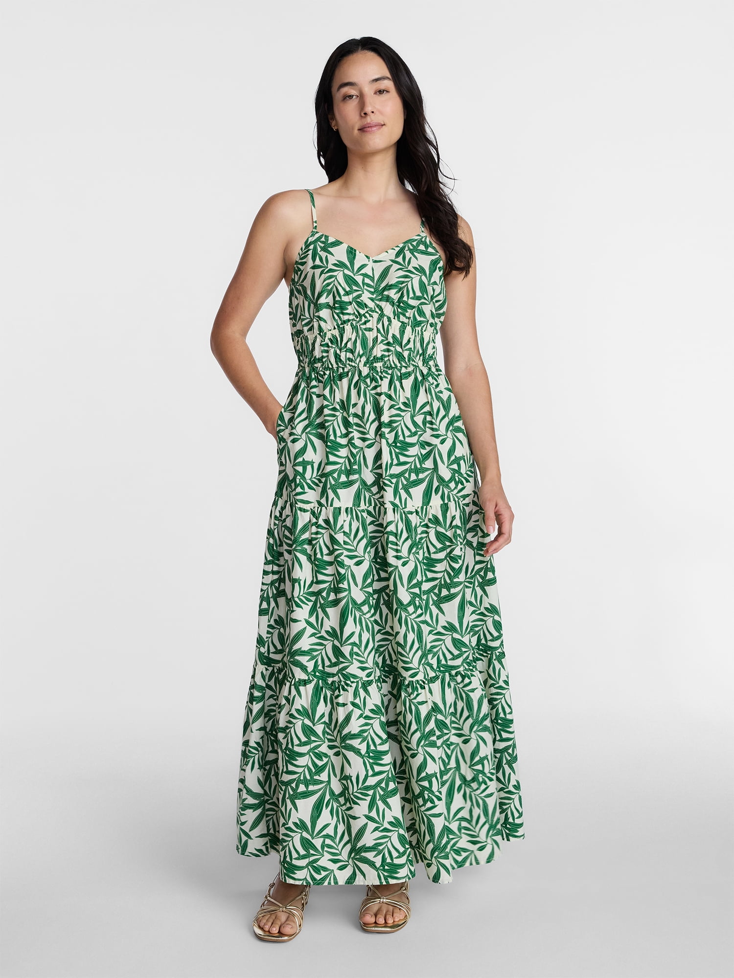 green strappy maxi dress Kivari Kaelia Strappy Maxi Dress Kivari / S
