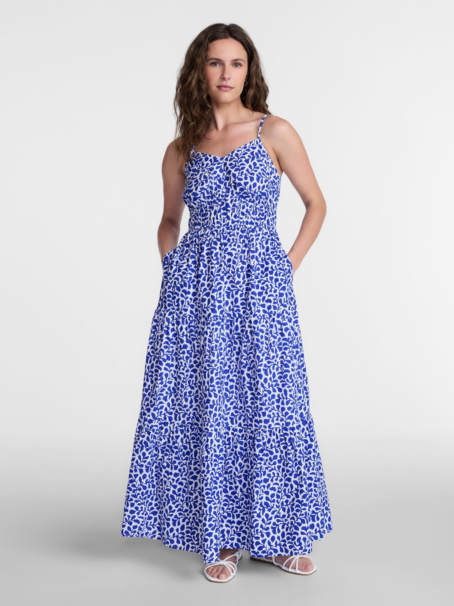 Time and Tru Women's Strappy Maxi Dress, Sizes XS-XXXL