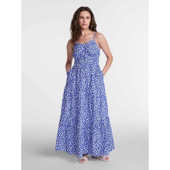 Time and Tru Women's Strappy Maxi Dress, Sizes XS-XXXL