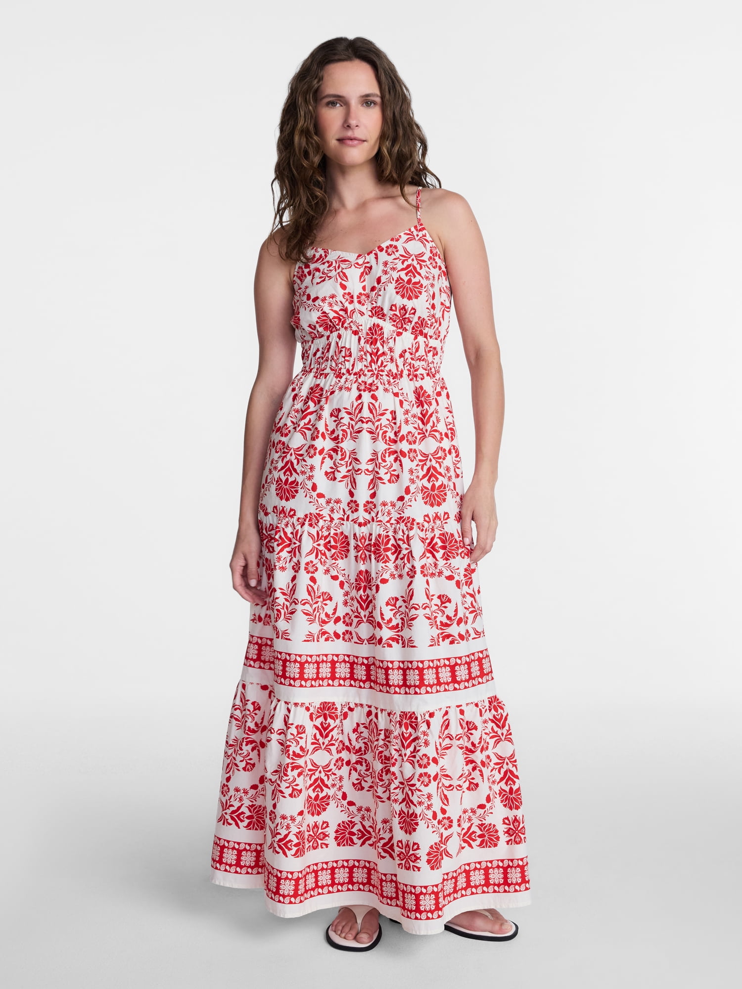Time and Tru Women's Strappy Maxi Dress, Sizes XS-XXXL