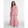 thumbnail image 1 of Time and Tru Women's Sleeveless Tiered Cotton Maxi Dress, Sizes XS-XXXL, 1 of 5