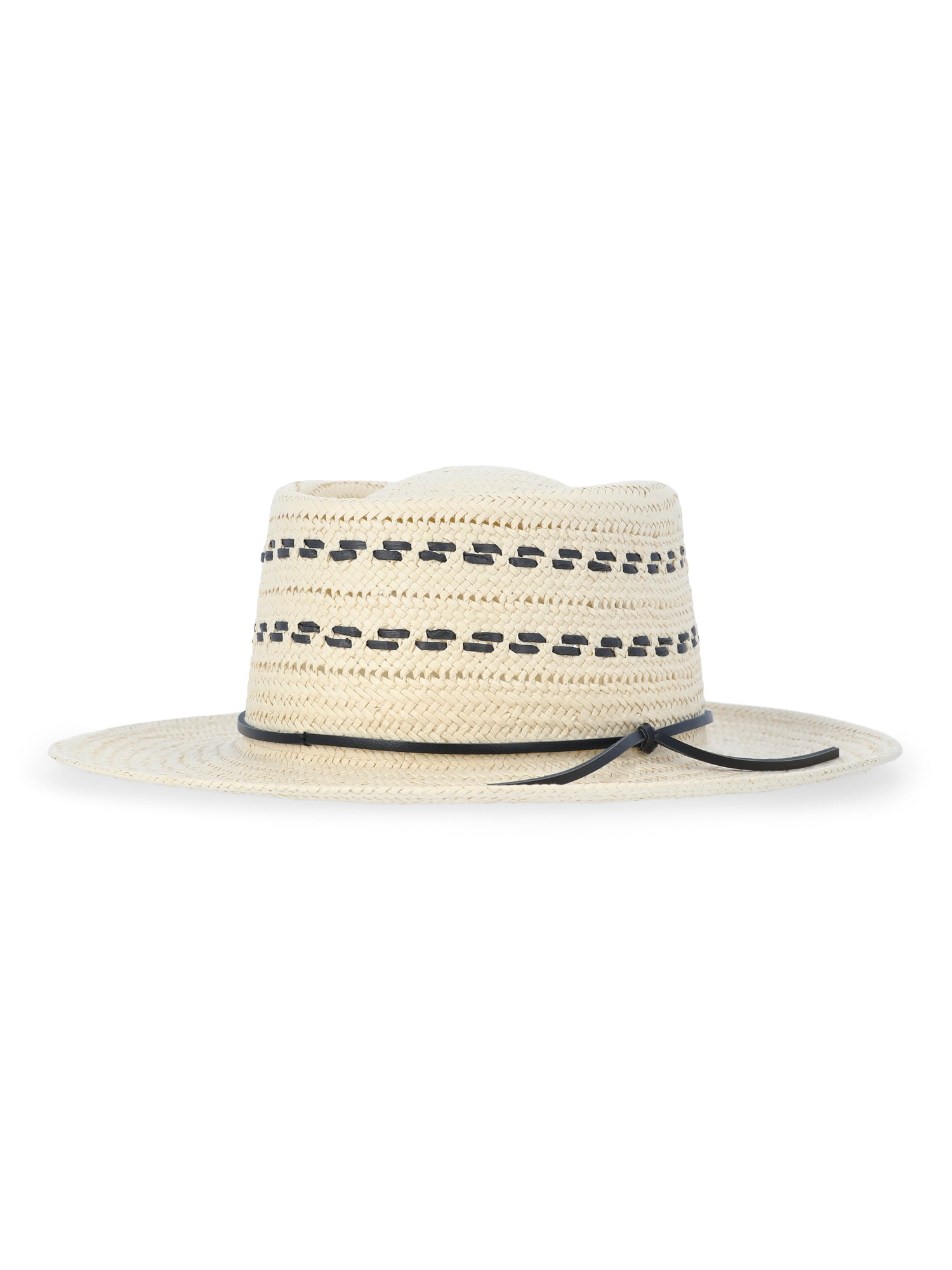 Time and Tru Women’s Straw Boater Hat, One Size