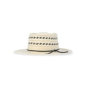 Time and Tru Women s Straw Boater Hat, One Size