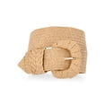 thumbnail image 1 of Time and Tru Women's Raffia Stretch Belt, L/XL, Natural, 1 of 3