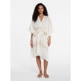 thumbnail image 1 of Time and Tru Women's Striped Ruana, Size S/M, White, 1 of 4