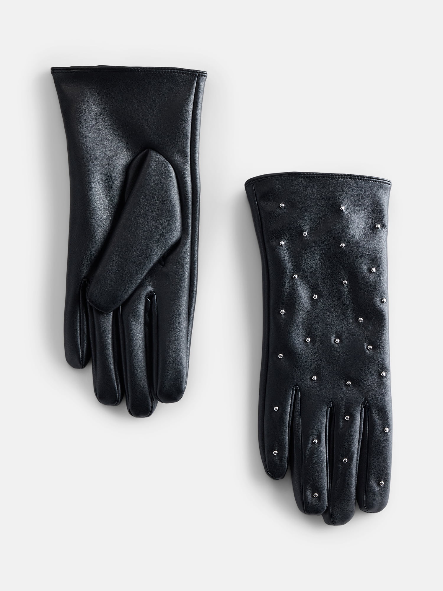 Time and Tru Women's Studded Gloves, Black, Sizes S/M-L/XL