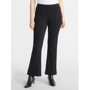 Time and Tru Women's Faux Suede Flare Pants, 30" Inseam, Sizes XXS-XXL