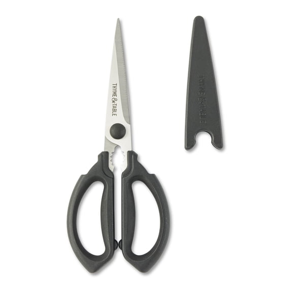 Thyme & Table Supreme Kitchen Shears & Sheath - Black