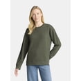 thumbnail image 1 of Time and Tru Women's and Women's Plus Crewneck Sweatshirt with Long Sleeves, Sizes XS-4X, 1 of 6