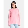 thumbnail image 1 of Time and Tru Women's and Women's Plus Crewneck Sweatshirt with Long Sleeves, Sizes XS-4X, 1 of 5