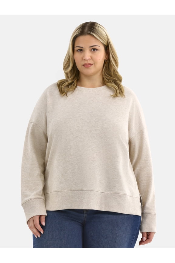 Women's Tunic Sweatshirt with High-Low Hem, Sizes XS -4X