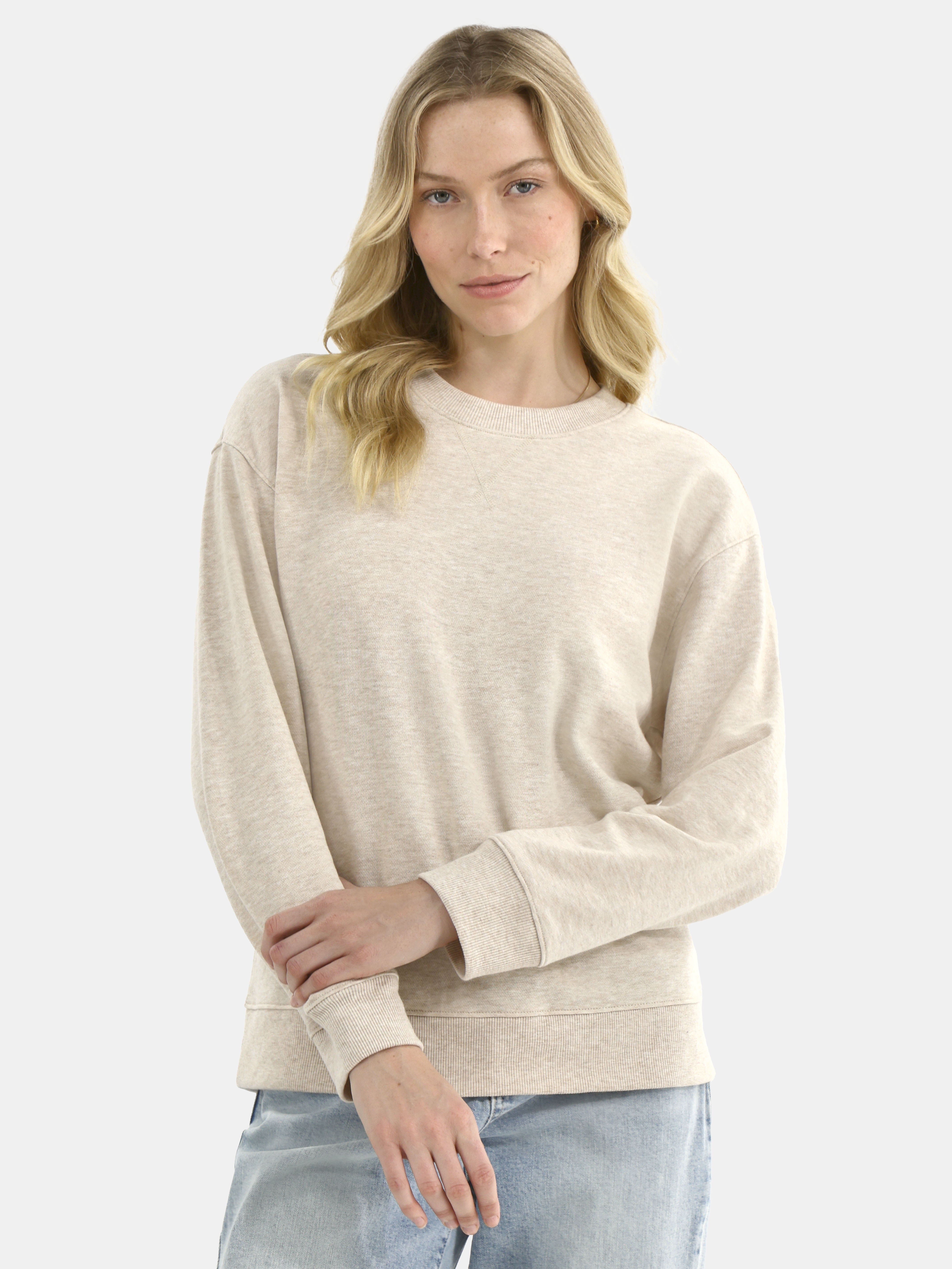 Time and Tru Women's and Women's Plus Crewneck Sweatshirt with Long Sleeves, Sizes XS-4X