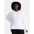 thumbnail image 1 of Time and Tru Women's and Women's Plus Crewneck Sweatshirt with Long Sleeves, Sizes XS-4X, 1 of 5