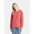 thumbnail image 1 of Time and Tru Women's and Women's Plus Crewneck Sweatshirt with Long Sleeves, Sizes XS-4X, 1 of 6
