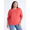 thumbnail image 1 of Time and Tru Women's and Women's Plus Crewneck Sweatshirt with Long Sleeves, Sizes XS-4X, 1 of 5