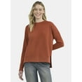thumbnail image 1 of Time and Tru Women's Tunic Sweatshirt with High-Low Hem, Sizes XS -4X, 1 of 5