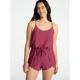 thumbnail image 1 of Time and Tru Women's and Women's Plus Size Tank Romper Swimsuit, Sizes XS-3X, 1 of 5
