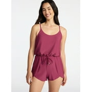 Time and Tru Women's and Women's Plus Size Tank Romper Swimsuit, Sizes XS-3X