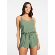 Time and Tru Women's and Women's Plus Size Tank Romper Swimsuit, Sizes XS-3X