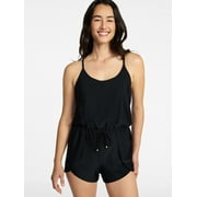 Time and Tru Women's and Women's Plus Size Tank Romper Swimsuit, Sizes XS-3X