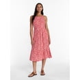 thumbnail image 1 of Time and Tru Women's Linen Blend Lace Up Halter Dress, Sizes XS-XXXL, 1 of 4