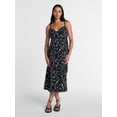 thumbnail image 1 of Time and Tru Women's Tie Front Sleeveless Midi Dress, Sizes XS-XXXL, 1 of 5