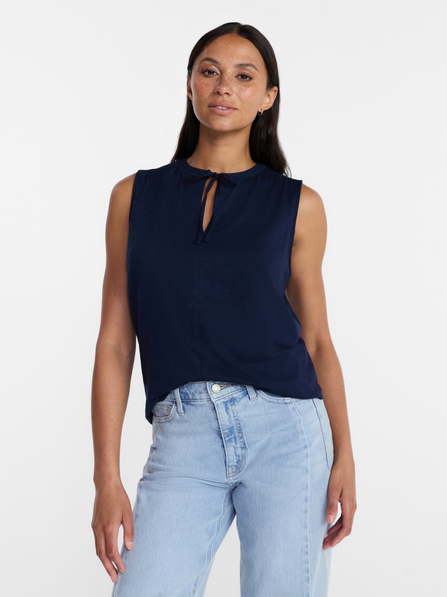 Time and Tru Women’s Tie Front Top, sizes XS-XXXL