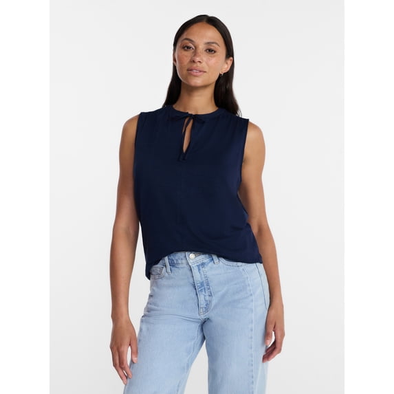 Time and Tru Women’s Tie Front Top, sizes XS-XXXL